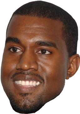 Kanye West Head Png Clipart Freeuse Stock - Kanye West (400x404), Png Download