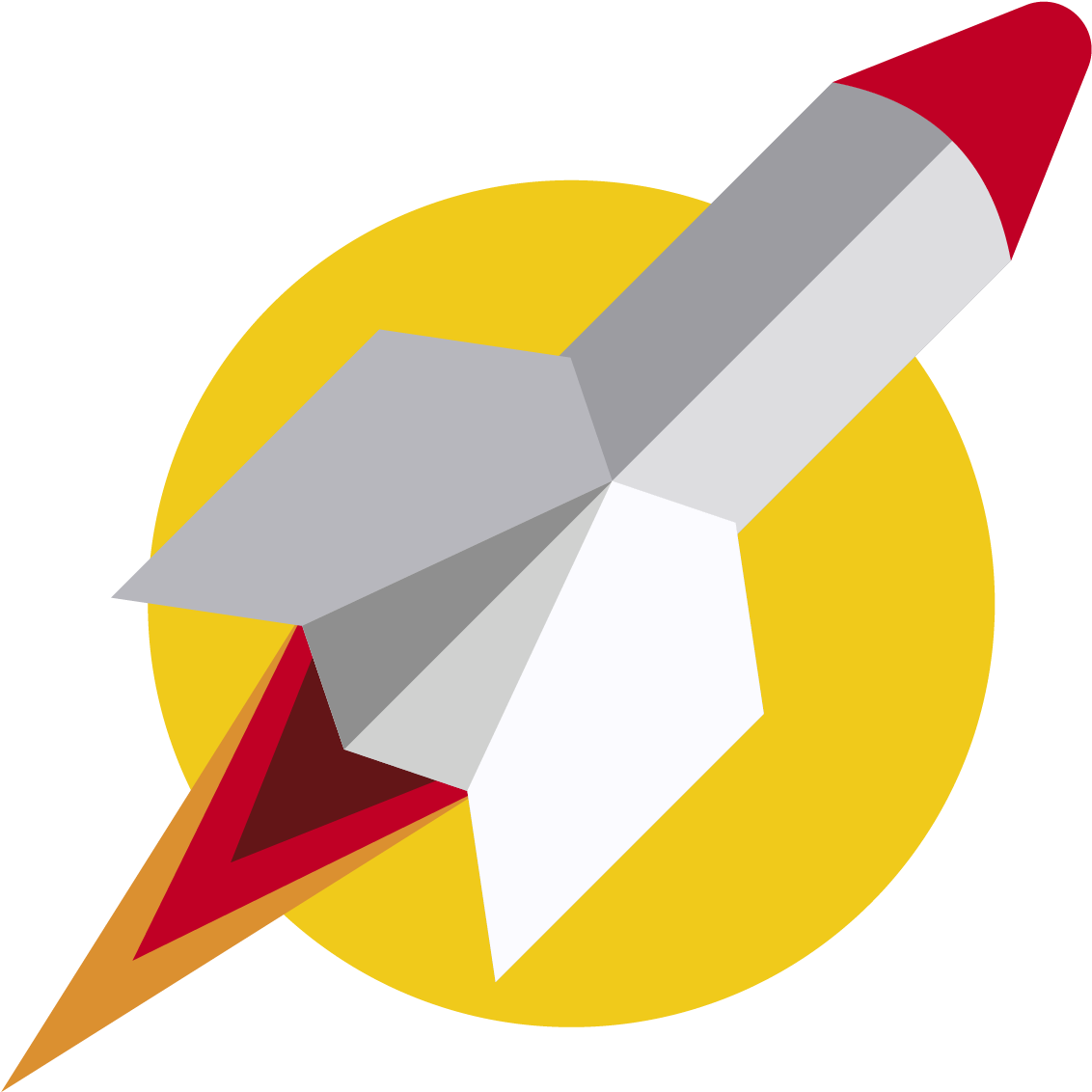 Flat Cartoon Rocket 1361*1357 Transprent Png Free - Drawing Rocket (1361x1357), Png Download
