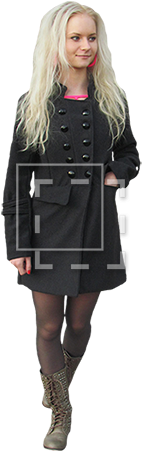 Person Walking Away Png Cutout People, Trees And More - Girl (450x450), Png Download