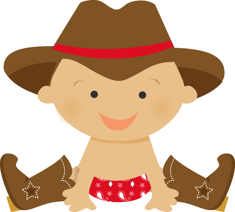 Picture Library Library Cowboy Infant Clip Art Cowgirl - Baby Cowboy Clipart (900x813), Png Download