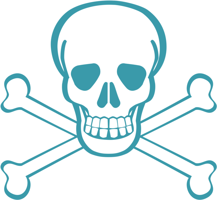 Skull And Crossbones Drawing Human Skull Symbolism - Danger Clip Art (750x750), Png Download
