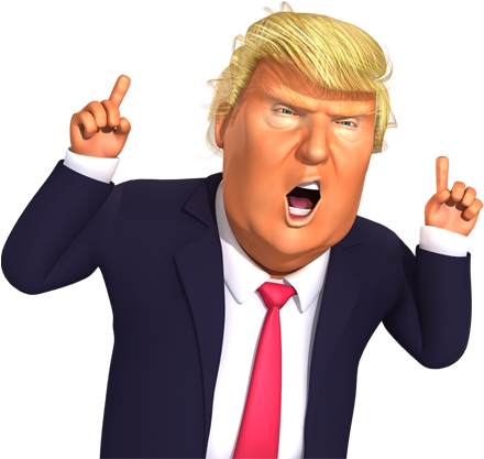 Donald Trump Png Images Free Download - Cartoon Characters Of Trump (600x432), Png Download