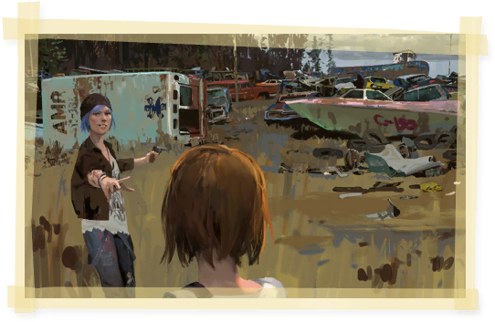 Chloe And Max Junkyard Concept - Chloe Price Junkyard (580x380), Png Download