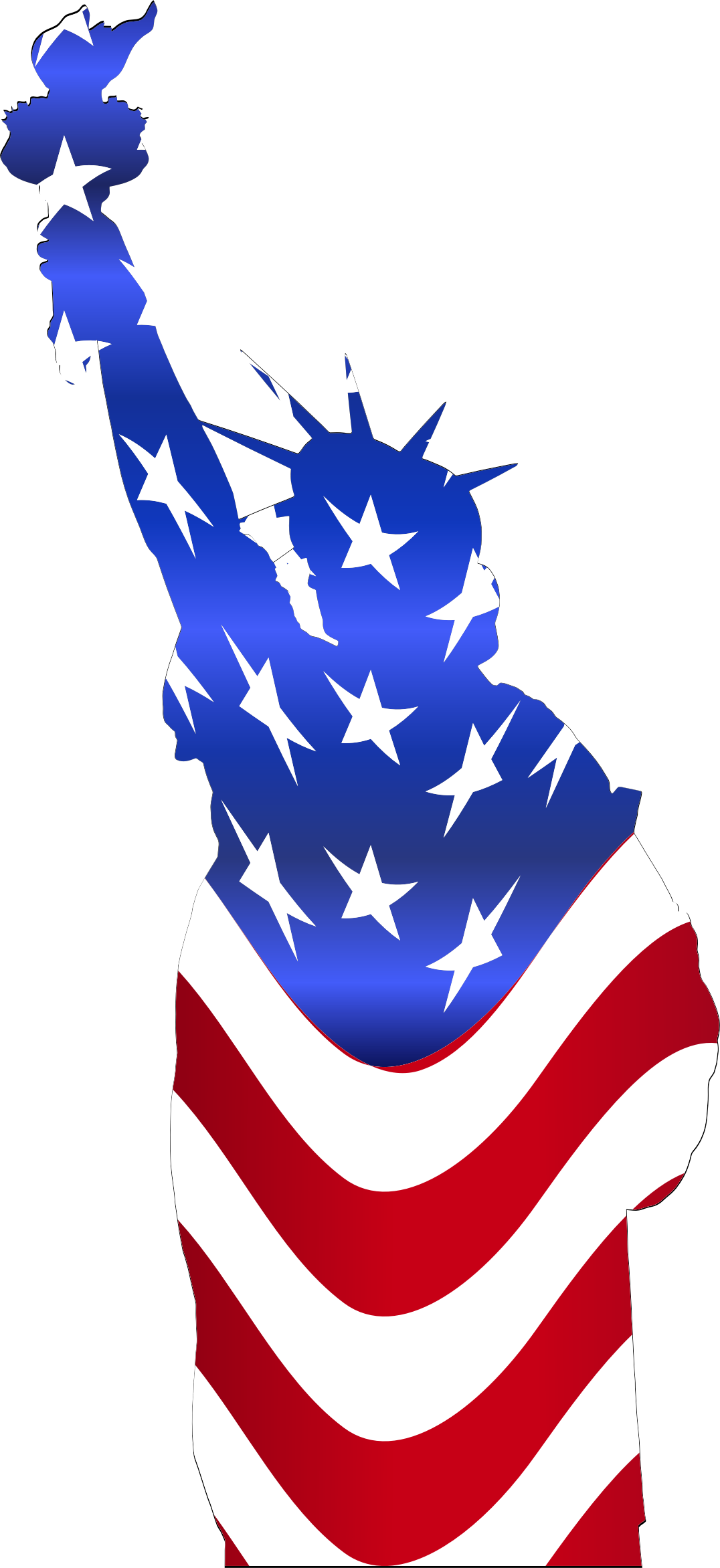 This Free Icons Png Design Of Statue Of Liberty Flag (1076x2344), Png Download
