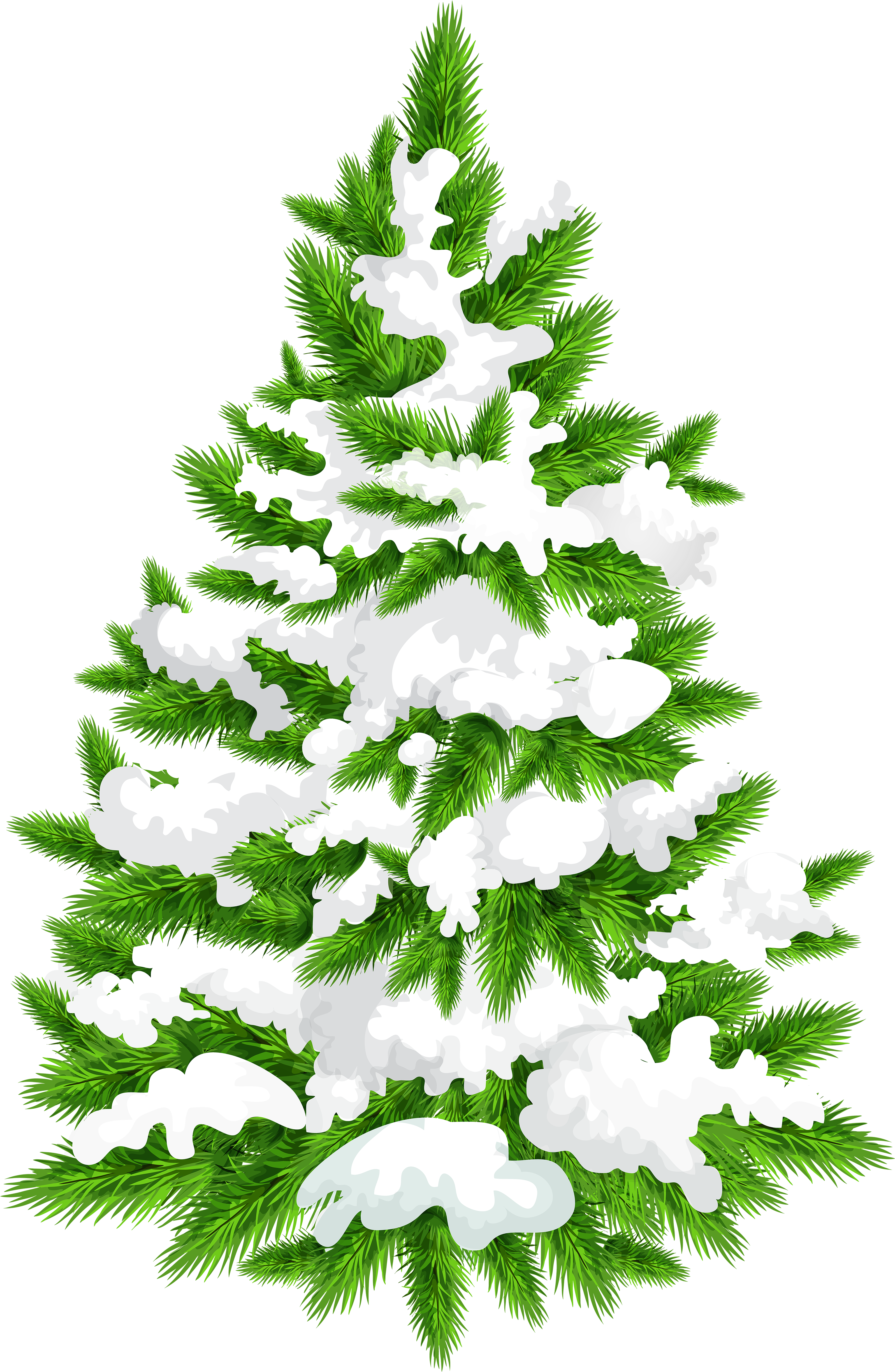 Snowy Pine Tree Png Clip Art Image - Clip Art (3261x5000), Png Download