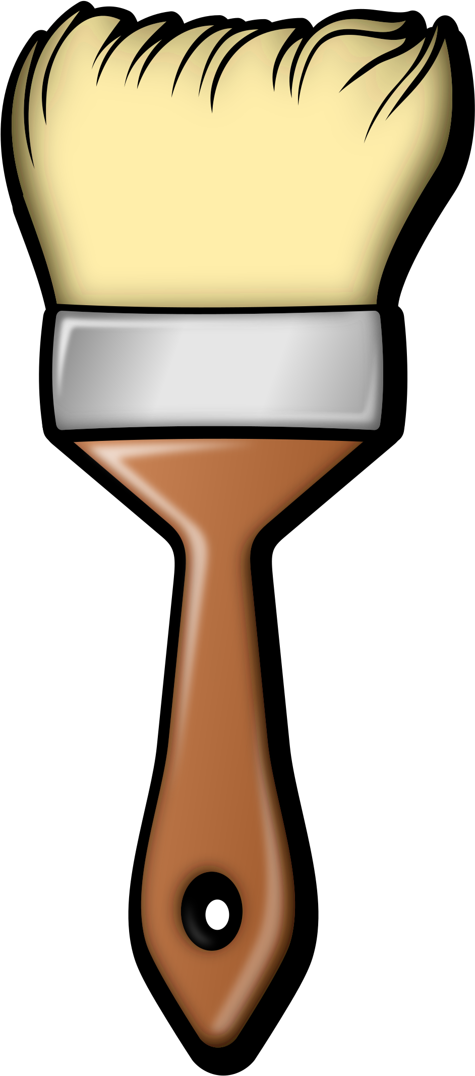 Paint Brush Clip Art - Brush Clipart (999x2198), Png Download