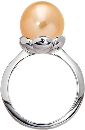South Sea Pearl Ring - Engagement Ring (488x487), Png Download