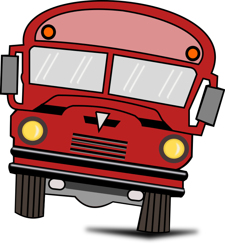 School Bus Red - Red School Bus Clipart (663x720), Png Download