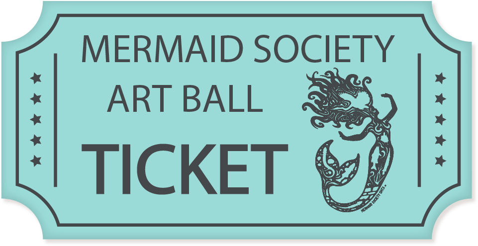 2018 Mermaid Society Art Ball Ticket (1000x1000), Png Download