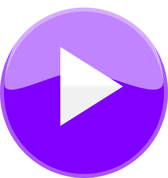 Purple Play Button Svg Clip Arts 564 X 599 Px (564x599), Png Download
