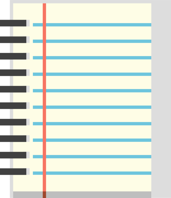 Paper Notebook Drawing Bookbinding Loose Leaf - Caderno Espiral Vetor Free (649x750), Png Download