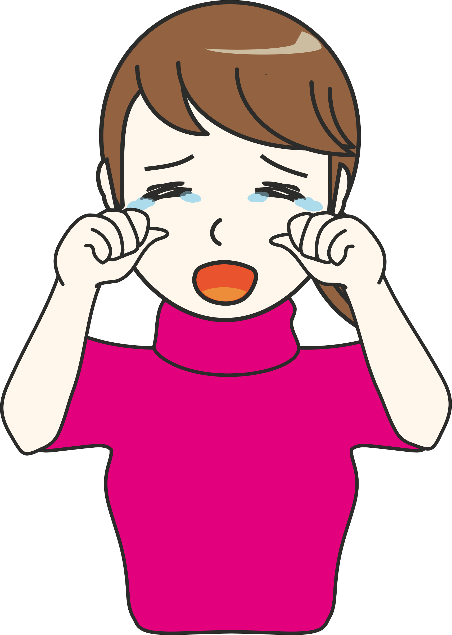 Computer Icons Crying Drawing Woman Smiley - Crying Clipart (534x750), Png Download