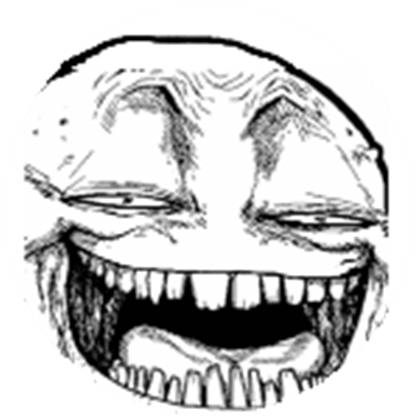 Troll Face Transparent Png Graphic Stock - Very Funny Troll Face (420x420), Png Download