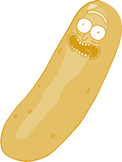 Golden Pickle Rick - Pickle Rick (408x540), Png Download