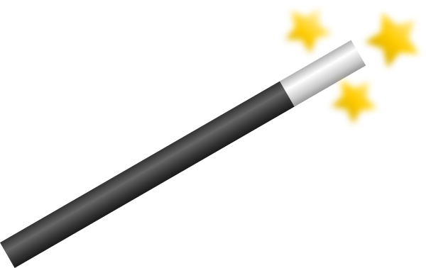 Wand R 15 Clip Art At Clipart Library - Magic Wand Blank Background (600x378), Png Download
