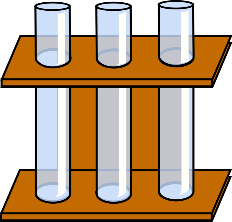 Graphic Black And White Holder Clip Art At Clker Com - Test Tube Rack With 3 Test Tubes (600x573), Png Download