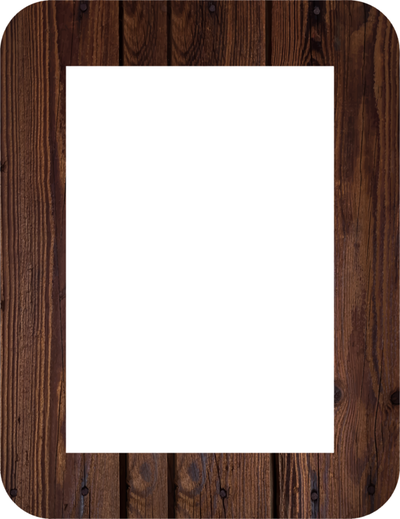 Picture Frames Wood Mirror Tree Drawing - Wooden Picture Frame Clipart (579x750), Png Download