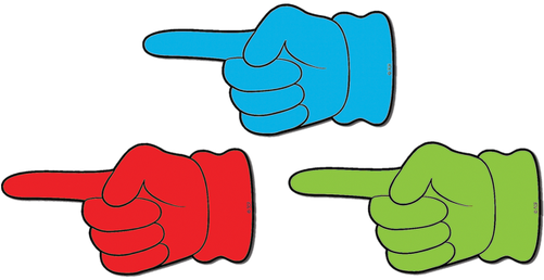 Pointing Hands Magnetic Accents - Magnetic Accents Teacher Created Resources (500x500), Png Download