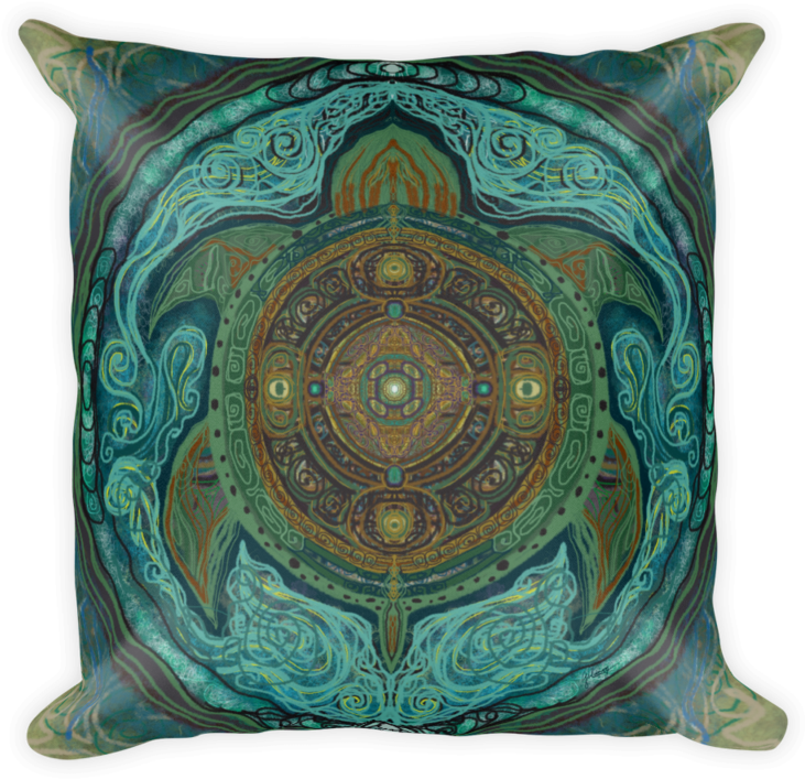 Hand Painted Design On Both Sides - Cushion (800x800), Png Download