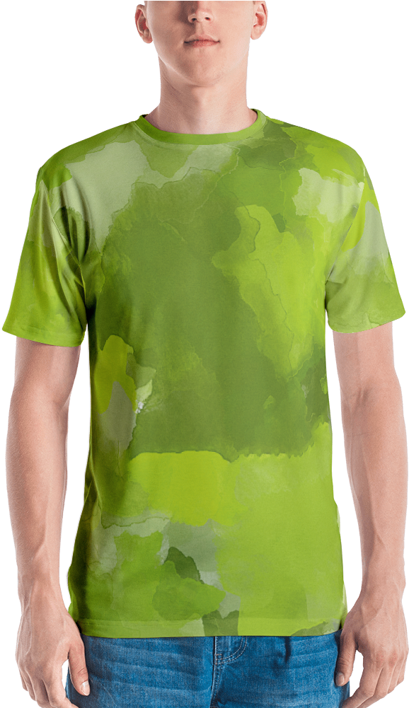 Lime Green Watercolor T Shirt T Shirt Zazuze - Marine Corps American Flag Shirt - Us Flag Shirt - (1000x1000), Png Download