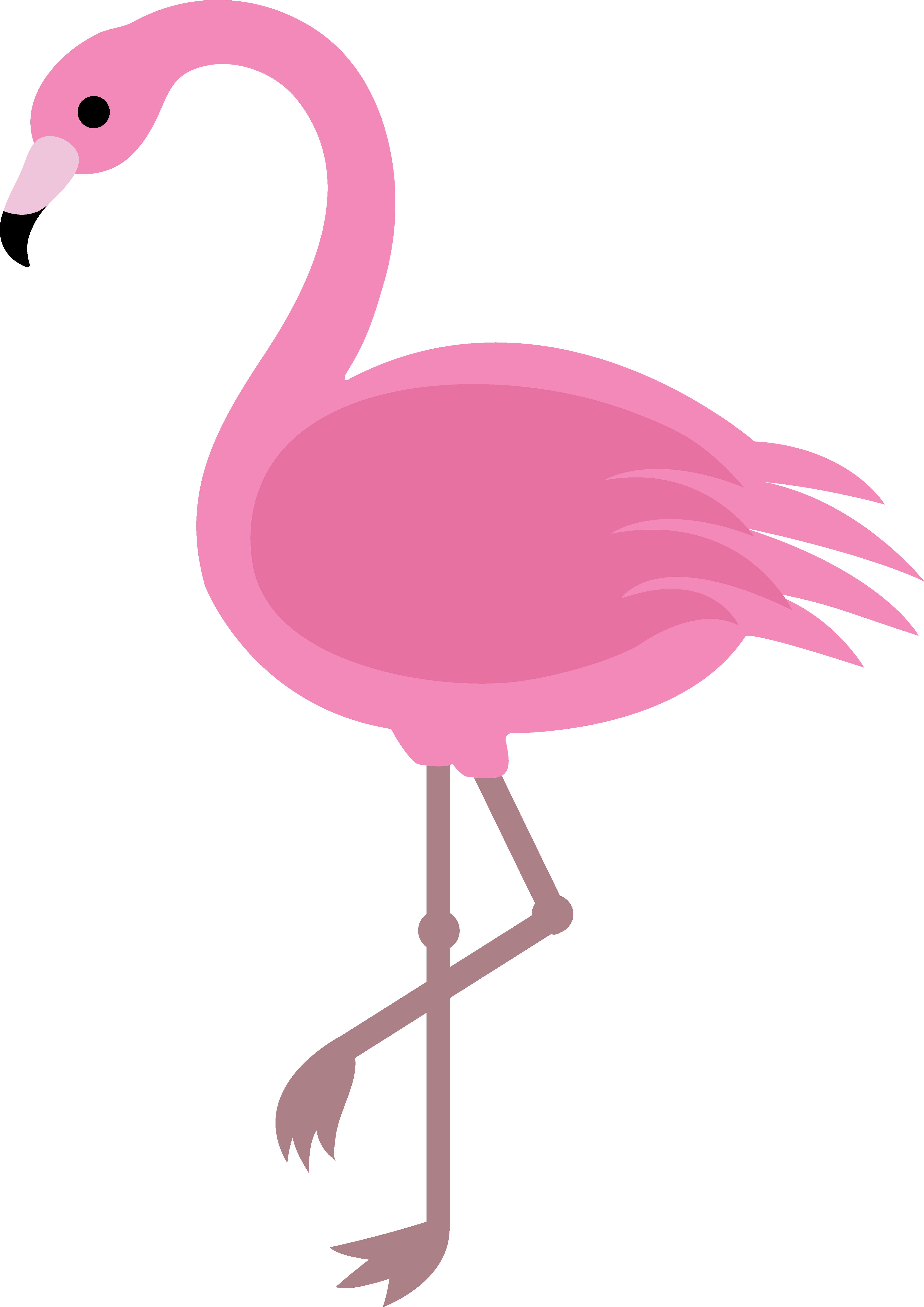 Pink Flamingo Clip Art - Flamingo Clipart (4712x6666), Png Download