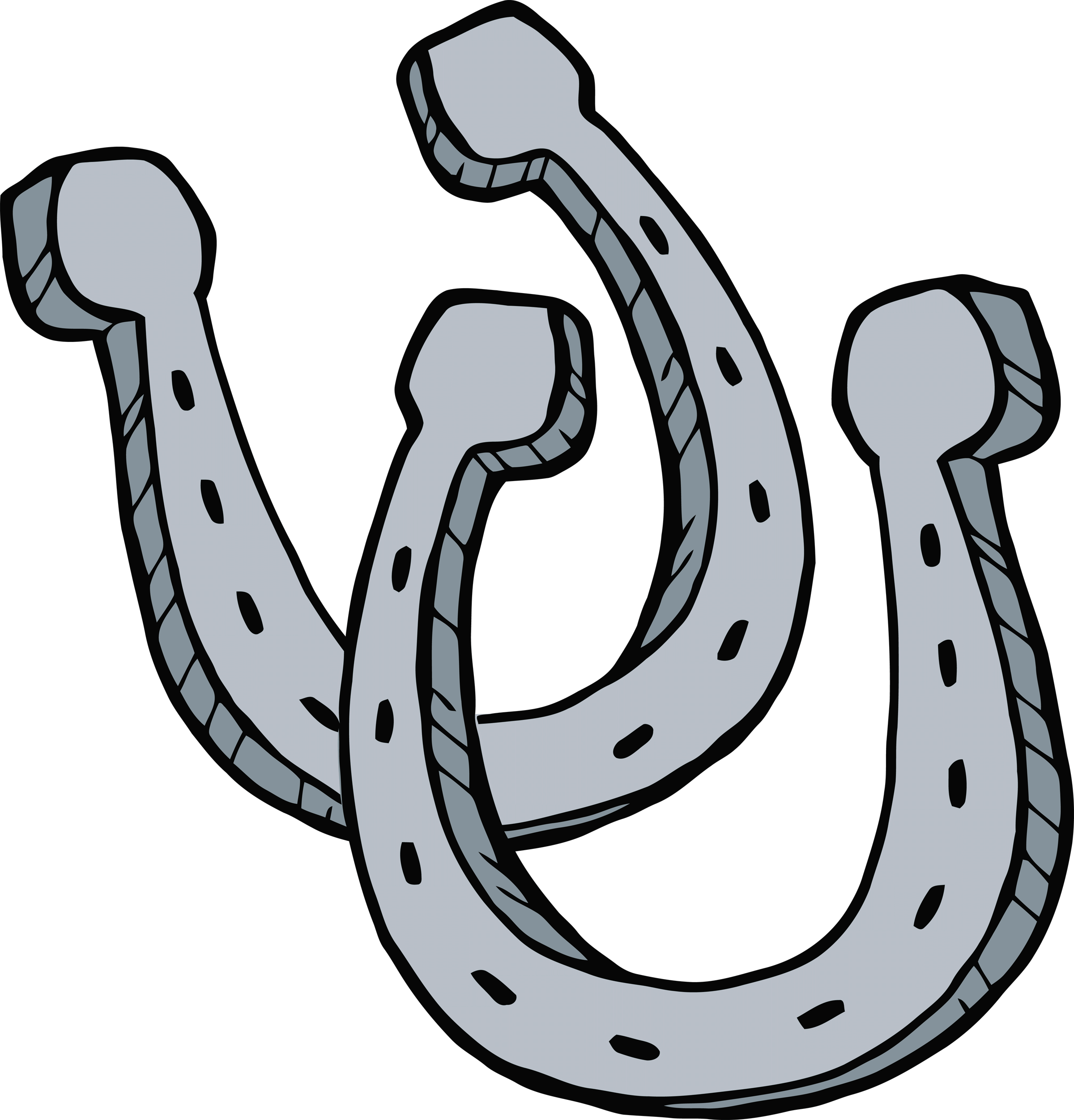 Cute Horseshoe Clipart - Clip Art Horseshoes (2400x2503), Png Download