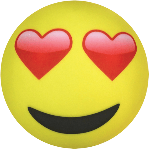 Heart Eyes Emoji Microbead Pillow - Emoji Love Heart Eyes (550x550), Png Download