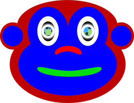 Smiley Curious George Emoticon Cartoon - Clip Art (443x340), Png Download