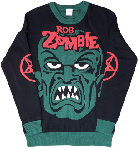 Zombie Face Green Sweater - T-shirt (480x480), Png Download