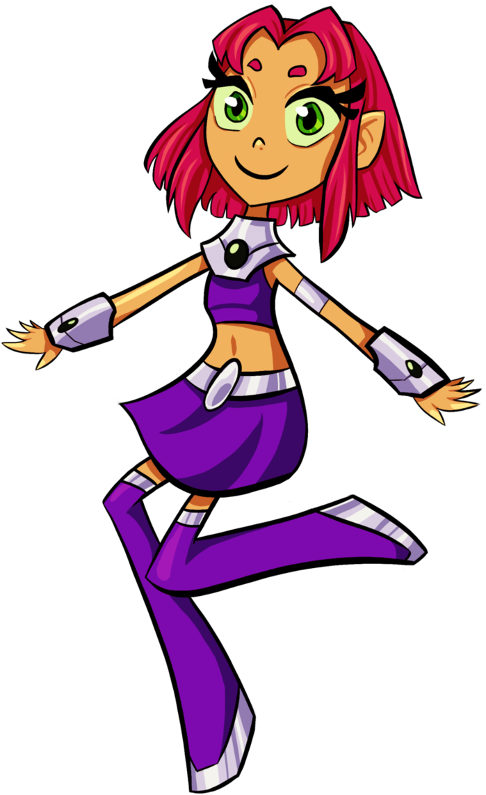 How To Draw Teen Titans Go Starfire - Teen Titans Starfire Hair (699x1142), Png Download