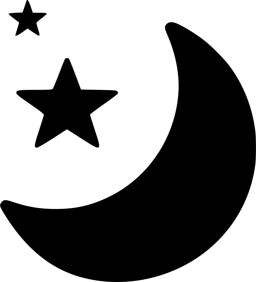 Moon Stars Comments - Moon And Stars Svg (888x980), Png Download