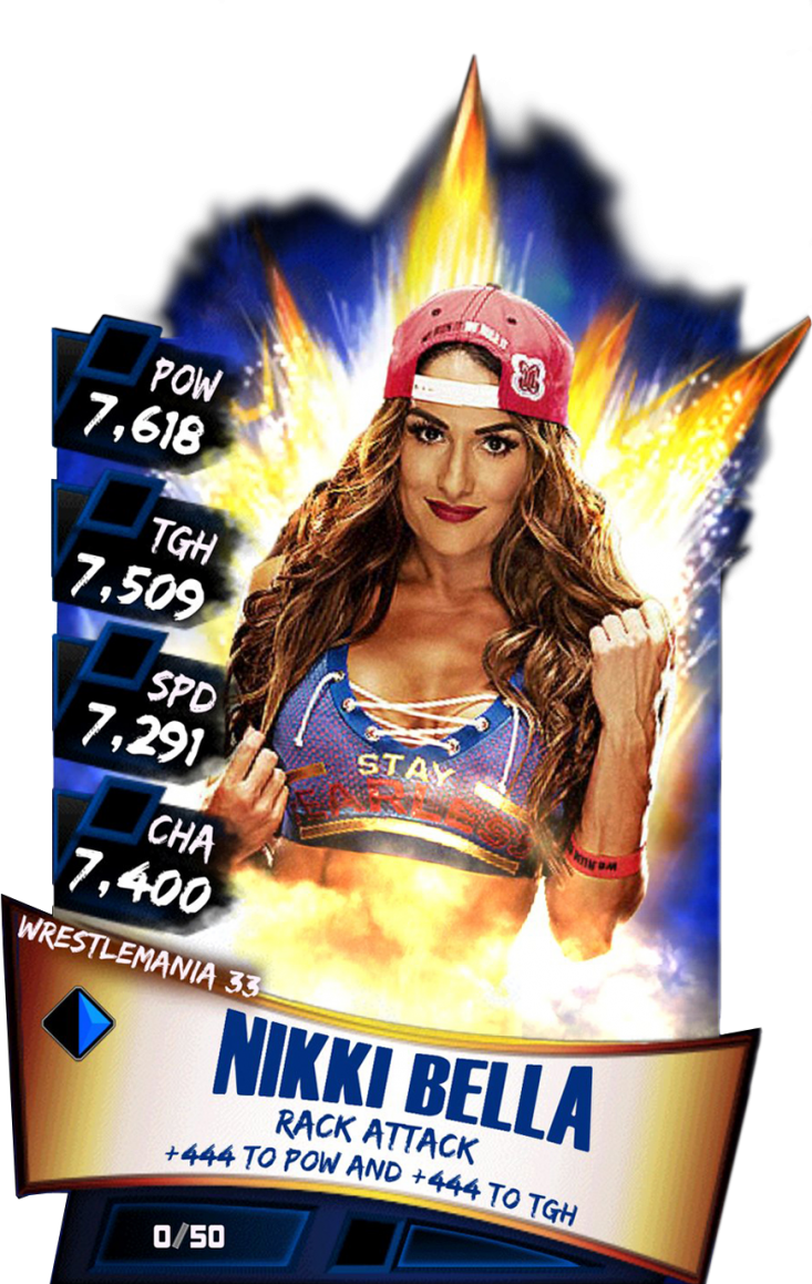 Nikkibella S3 14 Wrestlemania33 - Wwe Supercard Wrestlemania 33 Carmella (733x1158), Png Download