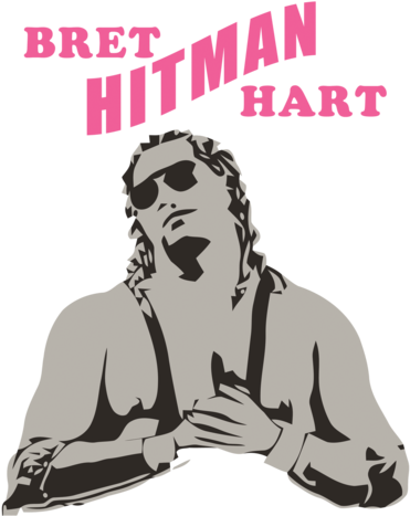 Bret Hitman Hart - Wwf (500x500), Png Download