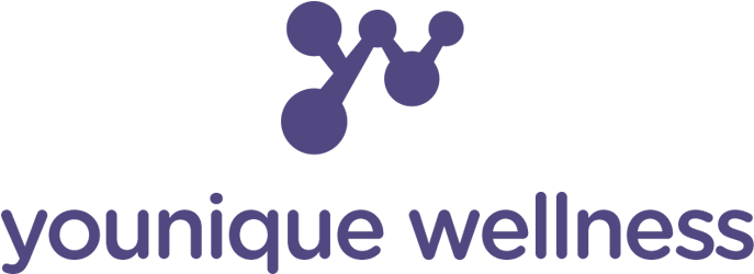 The Younique Wellness Logo's Look Is Based On A Molecular - Graphic Design (800x313), Png Download