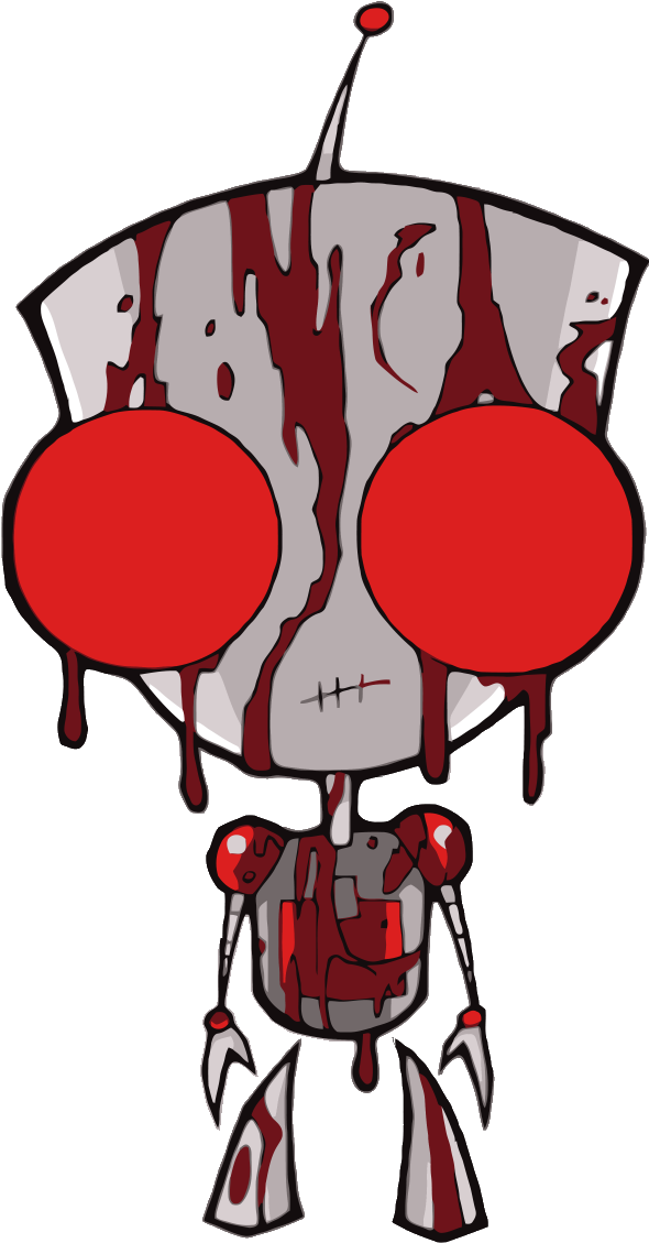 Pokeball Clipart Clip Art - Invader Zim Bloody Gir (597x1136), Png Download