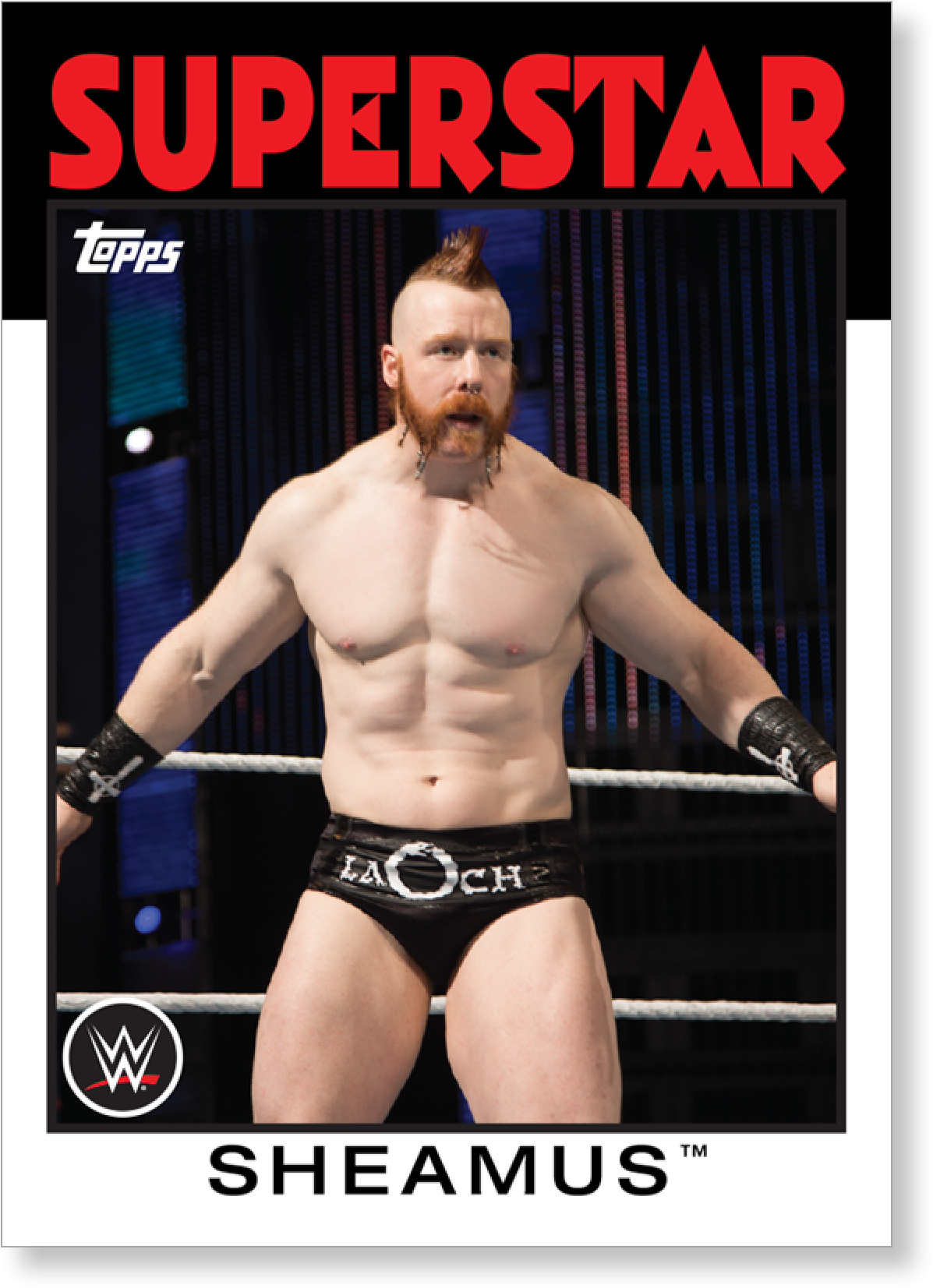 Sheamus Wwe Heritage Base Poster Png Sheamus Motivational - Braun Strowman Signed Card 2016 Topps Heritage Wwe (2000x2000), Png Download