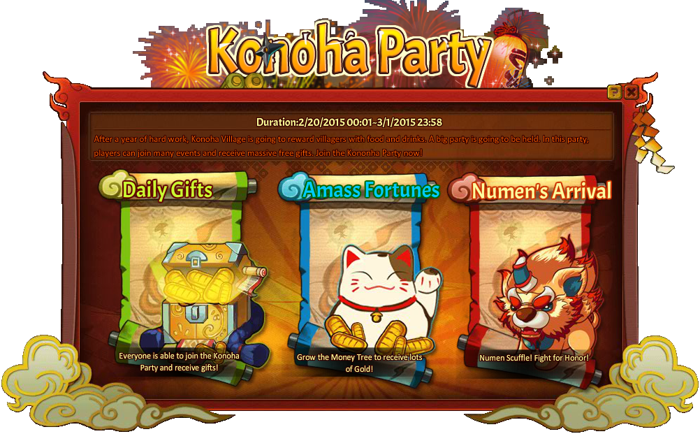Konoha Party Grid - Reincarnation 2 Unlimited Ninja (1002x621), Png Download