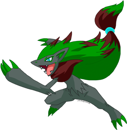 Midnight The Zoroark - Shadow The Hedgehog Zoroark (420x420), Png Download