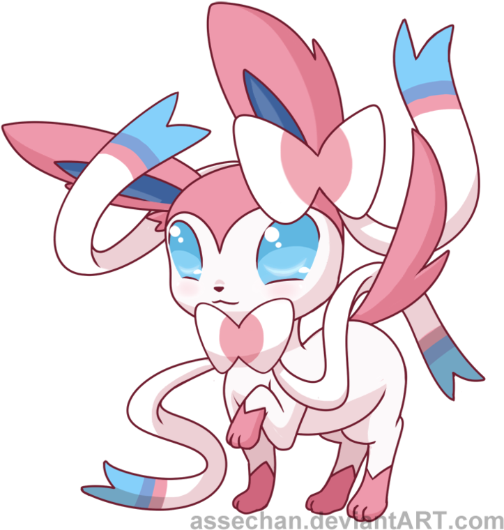 #700 Sylveon By Assechan - Sylveon (800x800), Png Download