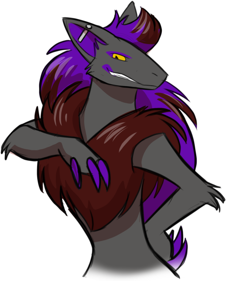 Zoroark Oc - Cartoon (500x585), Png Download