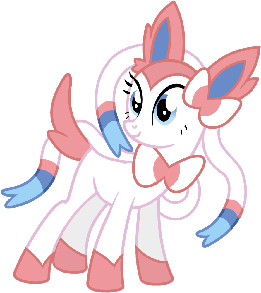 Partylikeapegasister, Pokémon, Ponified, Ponymon, Safe, - Sylveon No Background (926x1024), Png Download