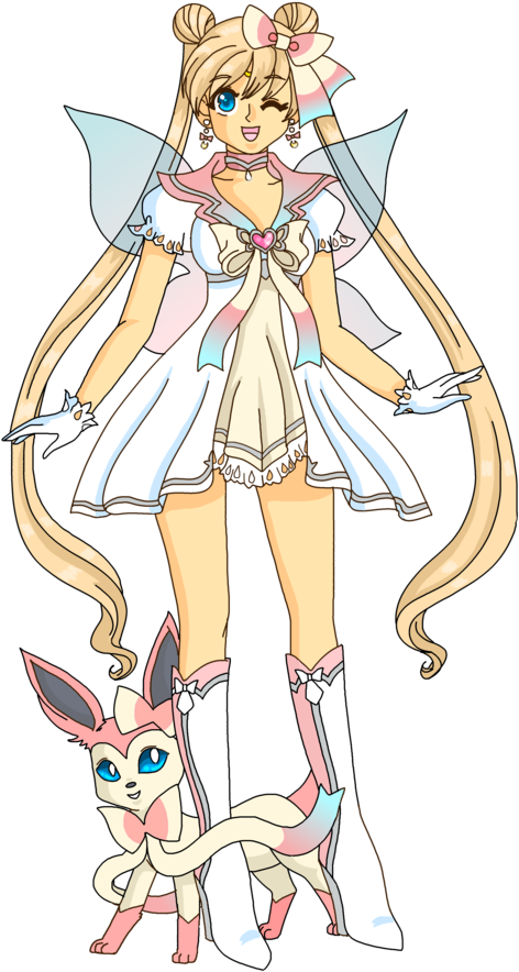 Pin By Tim Villarreal On Sylveon - Sailor Moon Sylveon (600x943), Png Download