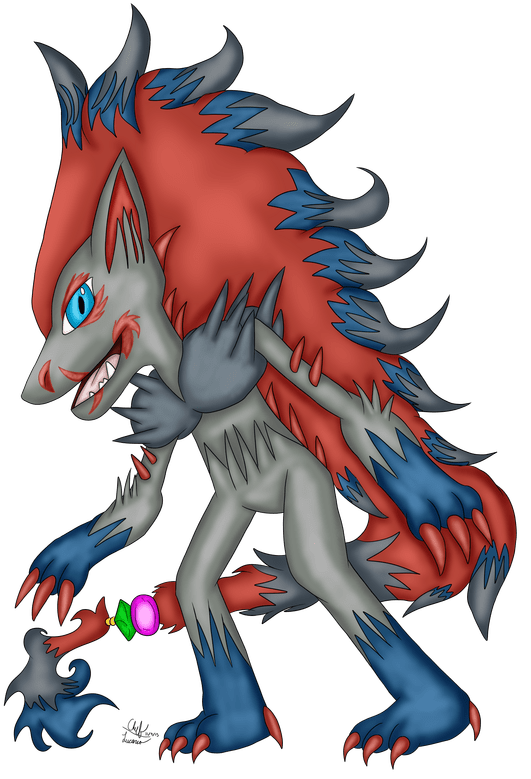 Zoroark Is My Second Favorite Pokémon, But It Doesn't - Cartoon (601x800), Png Download