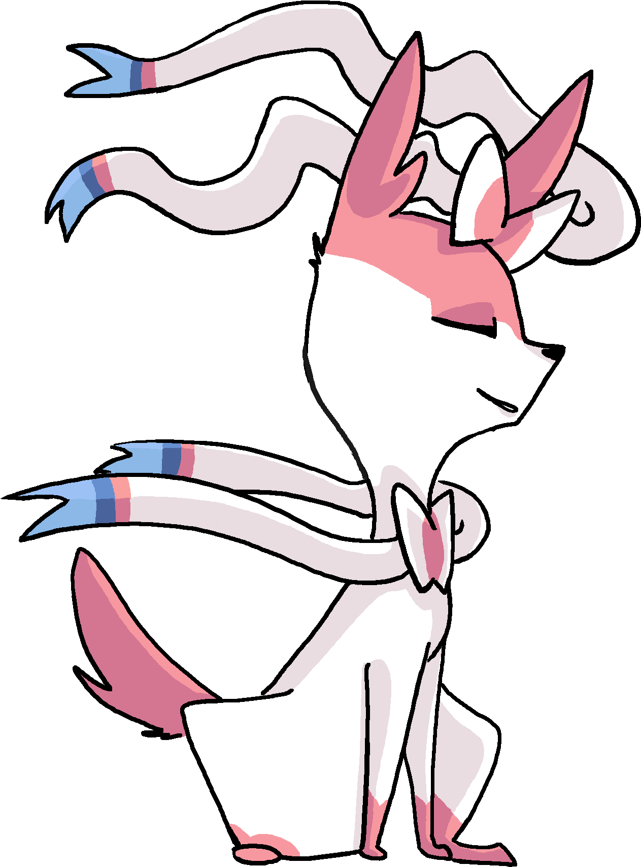 Sylveon By Manglekittens - Drawing (1829x1824), Png Download