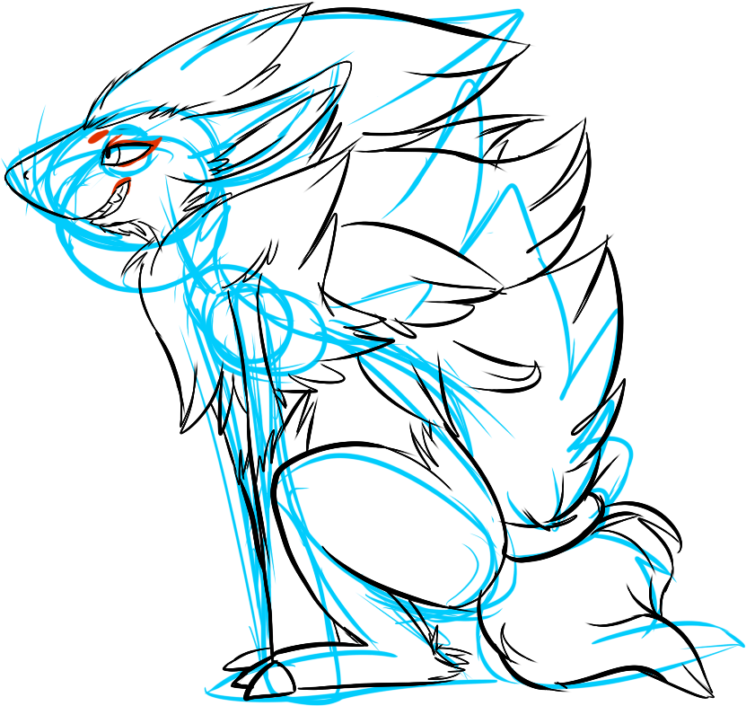 Zoroark S Anatomy Test By Frackkinkraken On - Zoroark Sitting (892x846), Png Download