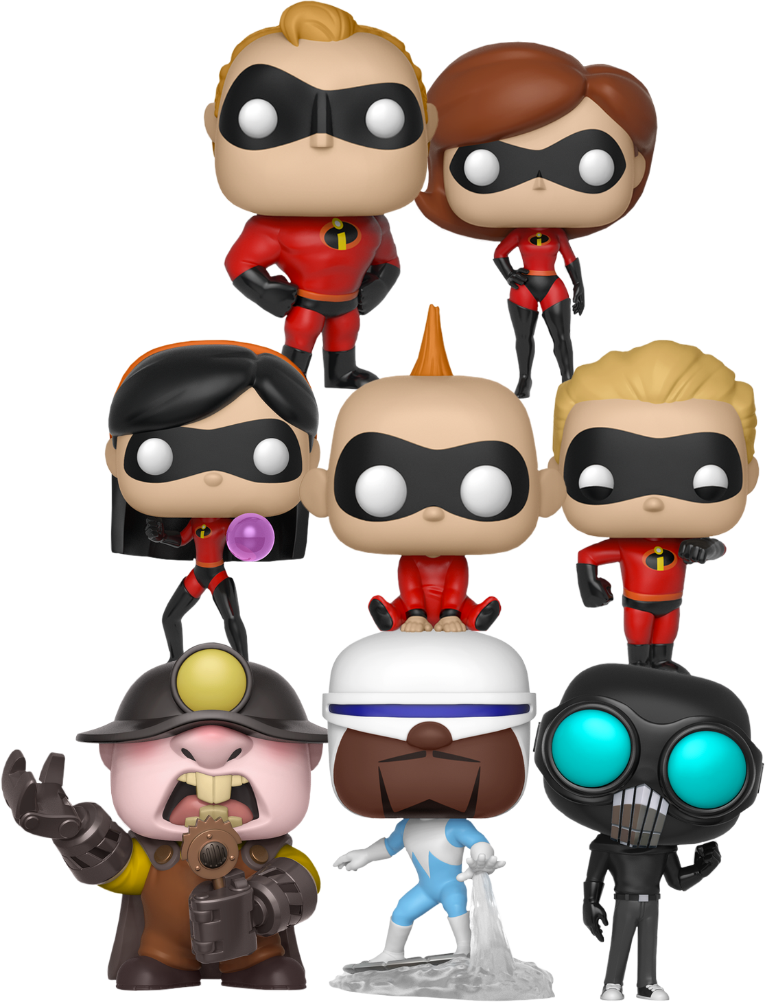 The Incredible Funko Pop Vinyl Bundle Set - Incredibles 2 Funko Pop (1115x1460), Png Download