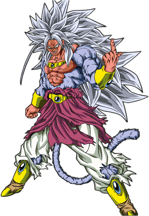 Clip Freeuse Render Dragon Ball Renders Super Saiyan - Dragon Ball Broly Super Saiyan 5 (605x715), Png Download