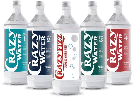 Crazy Water Bottles - Crazy Water Natural Alkaline Water, No. 2 - 33.8 Fl (468x518), Png Download
