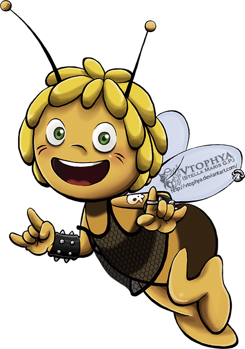 Arı Maya - Maya The Bee Fanart (498x709), Png Download