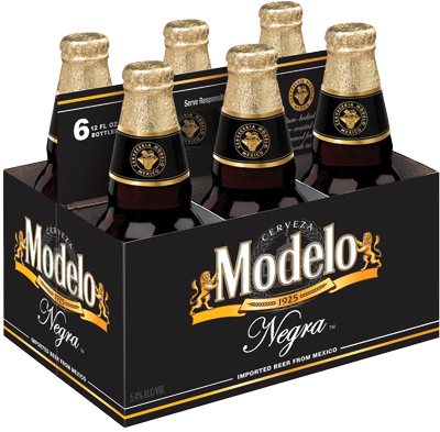 Modelo Negra Beer, 6 Pack, 12 Fl Oz Bottle - Its Modelo Time Foo (400x393), Png Download